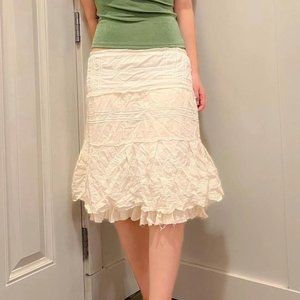 Pirate Core VTG Y2K Low Rise Ruffle Midi Skirt